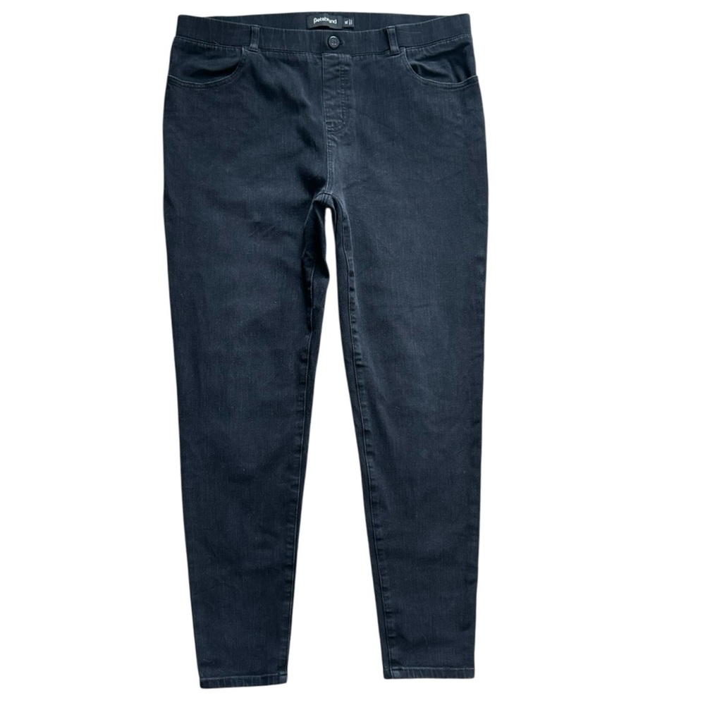 Betabrand Dark Wash Skinny Jeans XL Stretch Button Fly Casual